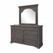 Pemberly Row Set of 4 Solid Wood Driftwood Gray King Size Bedroom set