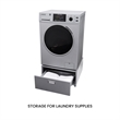 Pemberly Row All-in-one Washer Dryer Ventless 15lbs 110V 1400RPM+Pedestal