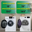 Pemberly Row Washer 1.9cf 110V + 20lbs Heat Pump Dryer 3.7cf 110V
