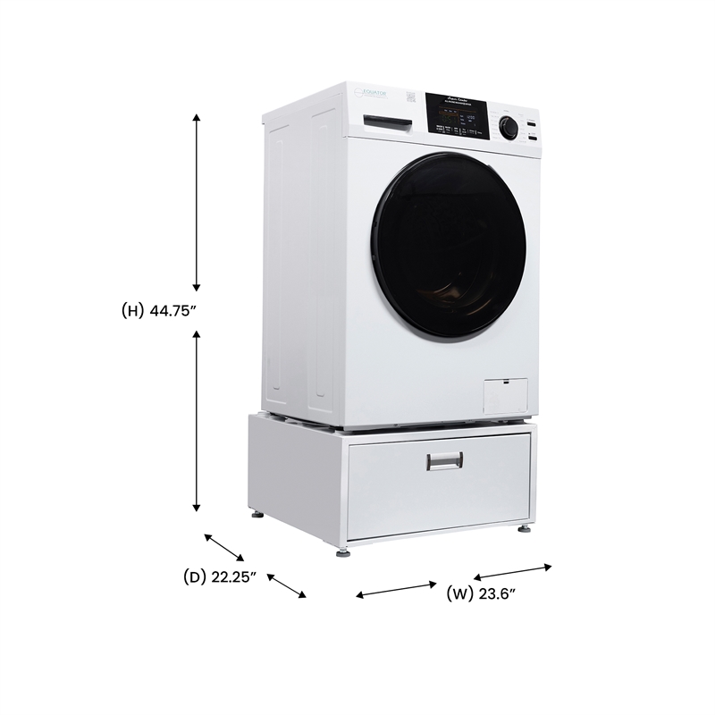Pemberly Row All-in-one Washer Dryer Ventless 15lbs 110V 1400RPM+Pedestal