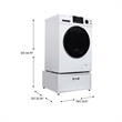 Pemberly Row All-in-one Washer Dryer Ventless 15lbs 110V 1400RPM+Pedestal