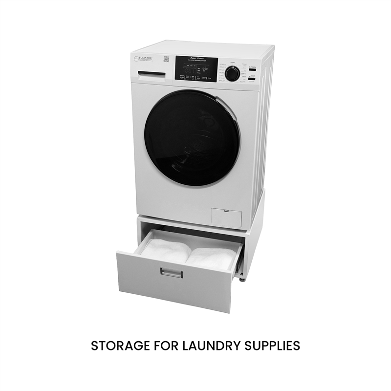 Pemberly Row All-in-one Washer Dryer Ventless 15lbs 110V 1400RPM+Pedestal