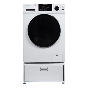 Pemberly Row All-in-one Washer Dryer Ventless 15lbs 110V 1400RPM+Pedestal