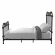 Pemberly Row Transitional Metal Bed King Spindle in Antique Black