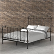 Pemberly Row Transitional Metal Full Spindle Bed in Antique Black