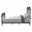 Pemberly Row Transitional Metal Queen Spindle Bed in Antique Black