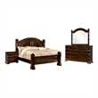 Pemberly Row 4Pc Cherry Solid Wood Bedroom Set - Queen+Nightstand+Dresser+Mirror