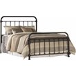 Pemberly Row Modern Full Metal Spindle Panel Bed in Dark Bronze