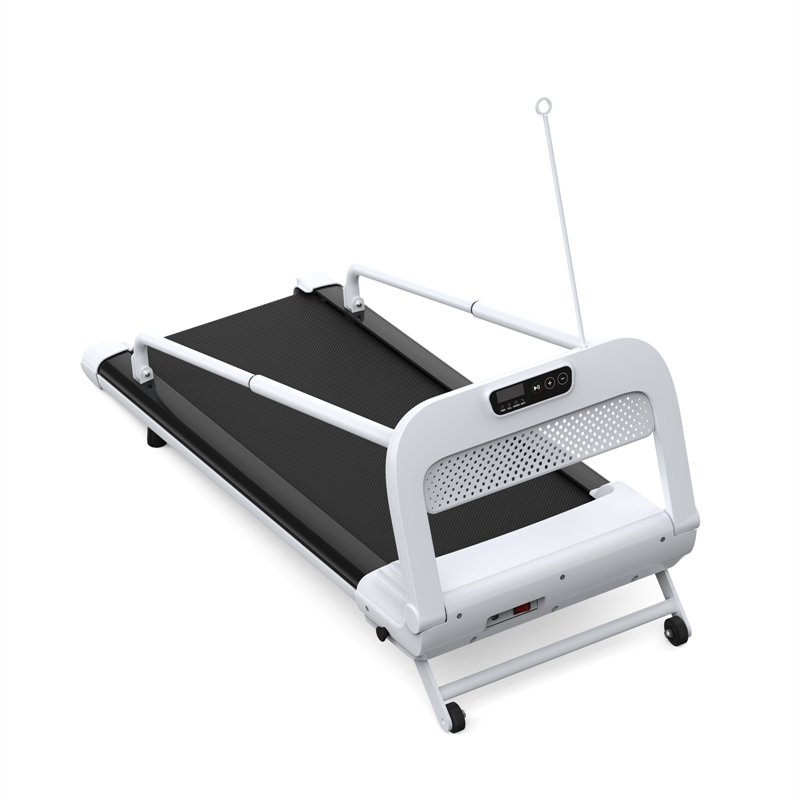 Pemberly Row Small/Medium Dogs Adjustable Speed w/ Incline Pet Treadmill - White