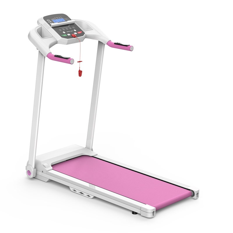 Pemberly Row 2.5HP Electric Folding Treadmill for Home Gym in Pink