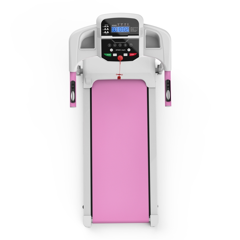 Pemberly Row 2.5HP Electric Folding Treadmill for Home Gym in Pink