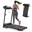 Pemberly Row Electric 2.5HP Black Folding Treadmills with Bluetooth & Incline