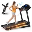 Pemberly Row 3.5HP Orange Folding Treadmill with Incline & APP Control for Home