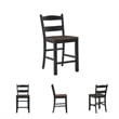Pemberly Row Contemporary Wood Brown & Black Barstool - Set of 2