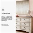 Pemberly Row Traditional Wood Dresser in Antique White & Gray