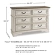 Pemberly Row Traditional Wood Dresser in Antique White & Gray
