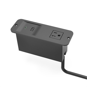Pemberly Row Plastic 120V USB-A & USB-C PD Power Station in Black