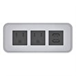 Pemberly Row Plastic USB-A Rectangle 120V Power Station in Silver
