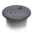 Pemberly Row Plastic Modern USB-A Dome 120V Power Station in Black