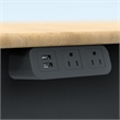 Pemberly Row Plastic Modern Edge Power Station in Black Finish