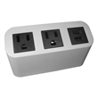 Pemberly Row Plastic Modern Edge Power Station in White Finish