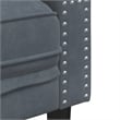 Pemberly Row Fabric Velvet 2-Seater Chesterfield Sofa in Dark Grey