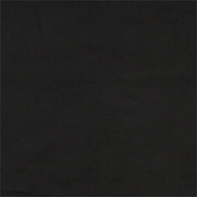 Pemberly Row Fabric Velvet 3-Seater Chesterfield Sofa in Black