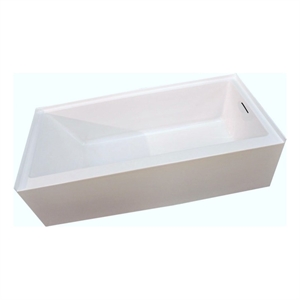 Pemberly Row 60&quotx30&quot Right Hand Regular Rough-in Bathtub in White