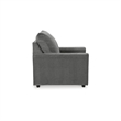 Pemberly Row Contemporary Polyester Upholstered Accent Chair in Gravel