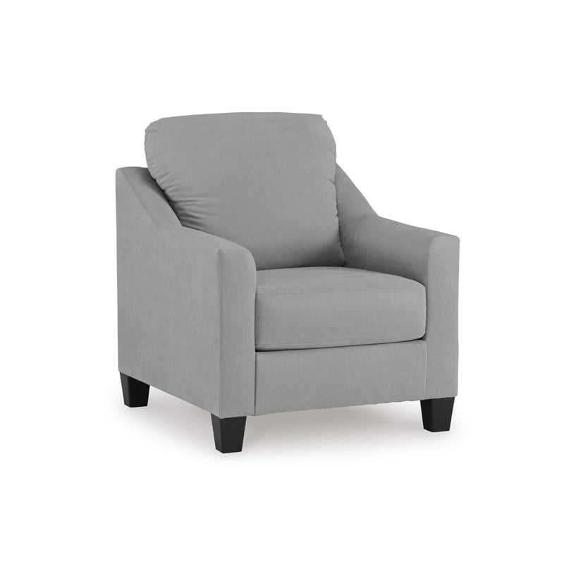 Pemberly Row Contemporary Polyester Upholstered Accent Chair in Shadow