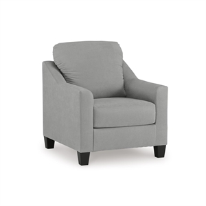 Pemberly Row Contemporary Polyester Upholstered Accent Chair in Shadow
