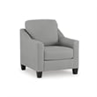 Pemberly Row Contemporary Polyester Upholstered Accent Chair in Shadow
