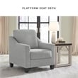 Pemberly Row Contemporary Polyester Upholstered Accent Chair in Shadow