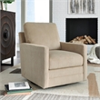 Pemberly Row Contemporary Polyester Upholstered Sand Swivel Chair