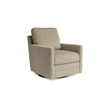 Pemberly Row Contemporary Polyester Upholstered Sand Swivel Chair
