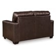 Pemberly Row Contemporary Leather Upholstered Dark Brown Loveseat
