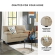 Pemberly Row Contemporary Polyester Upholstered Sand Loveseat