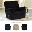 Pemberly Row Contemporary Polyester Upholstered Onyx Recliner