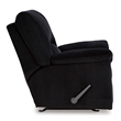 Pemberly Row Contemporary Polyester Upholstered Onyx Recliner