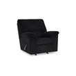 Pemberly Row Contemporary Polyester Upholstered Onyx Recliner