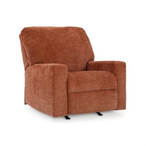 Pemberly Row Contemporary Polyester Upholstered Spice Recliner