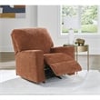 Pemberly Row Contemporary Polyester Upholstered Spice Recliner