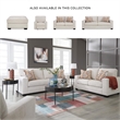 Pemberly Row Contemporary Polyester Upholstered Stone Loveseat