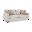 Pemberly Row Contemporary Polyester Upholstered Stone Finish Sofa