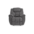 Pemberly Row Contemporary Polyester Upholstered Charcoal Recliner