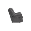 Pemberly Row Contemporary Polyester Upholstered Charcoal Recliner