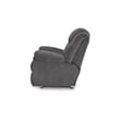 Pemberly Row Contemporary Polyester Upholstered Charcoal Recliner