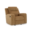 Pemberly Row Contemporary Polyester Upholstered Honey Recliner