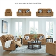 Pemberly Row Contemporary Polyester Upholstered Honey Recliner