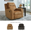 Pemberly Row Contemporary Polyester Upholstered Honey Recliner
